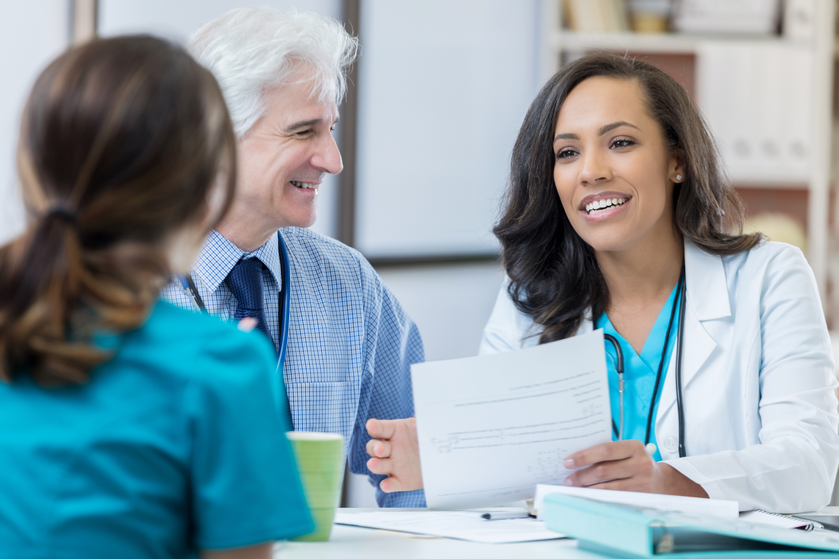 Experienced doctors interview nursing candidate